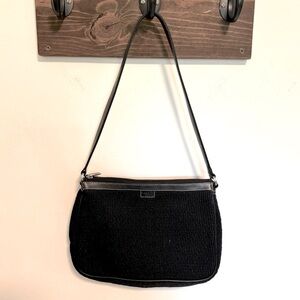 The Sak Black Crochet Shoulder Bag & Wallet
